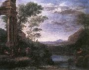 Claude Lorrain Landscape with Ascanius Shooting the Stag of Sylvia USA oil painting artist